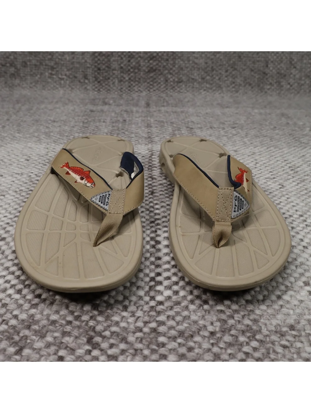 Columbia PFG Flip Flops Men’s Size 10 Beige
